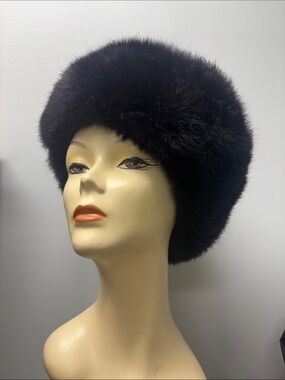 Black Faux Fur Russian Winter Hat - Women's Plush Hat